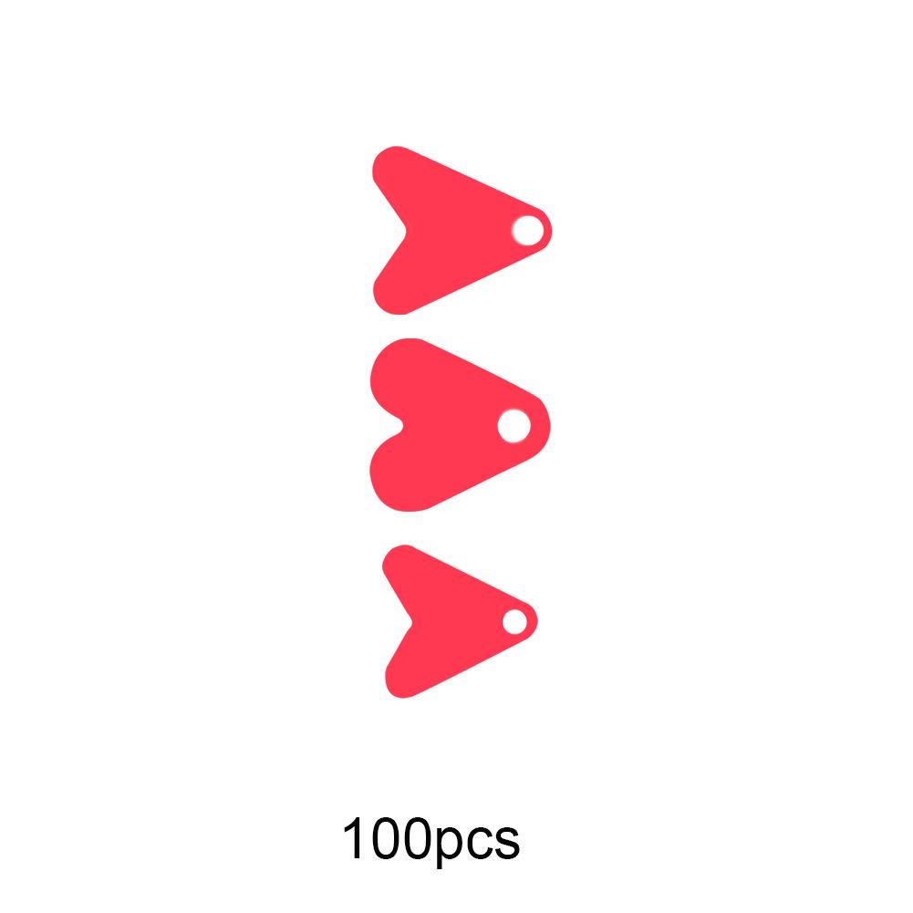 15/17/22mm 100pcs Red Heart Sequin Attracting Fishes Plastic Dummy Bait Bait Hook Sequin Luya Assemble Accessories