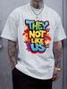 Casual Crew Neck T-shirt with "They Not Like Us" Print - Vibrant