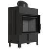 KRATKI LUCY 14 kW Ø200 EKO BLACK Air Fireplace Insert Installation Kit with Closing