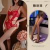 Hollow and Thin Sexy Underwear Sexy Onesie Temptation Strap Perspective Lace Free Purple