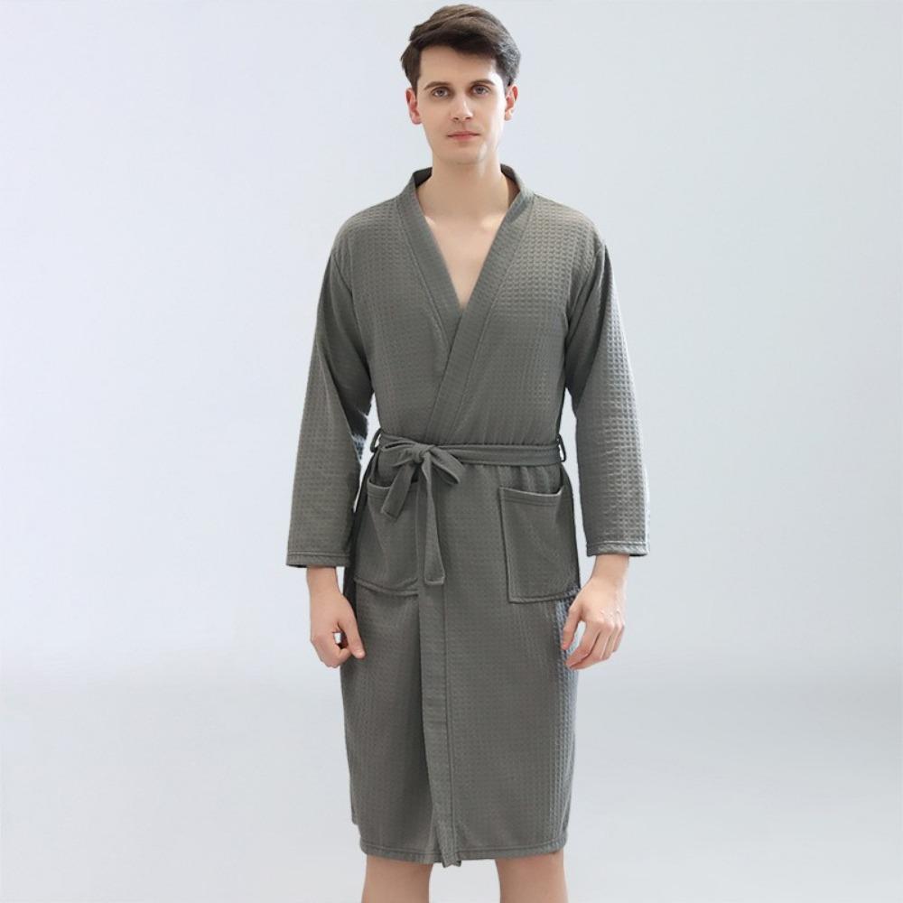 Roupão de banho de primavera e verão, traje de sauna, traje de vapor, camisola