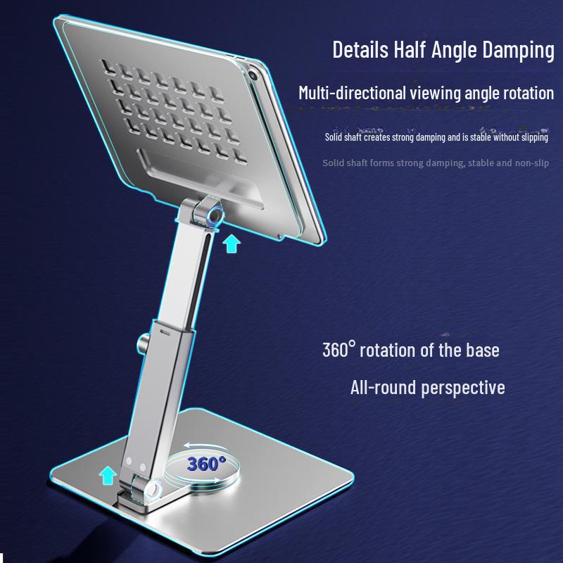 Telescopic Aluminum Tablet & Phone Stand with Rotating Multi-Function Design