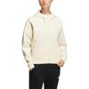 adidas Felpa con Cappuccio e Coulisse Manica Lunga con Stampa Logo Donna Top Bianco Sporco HZ7035