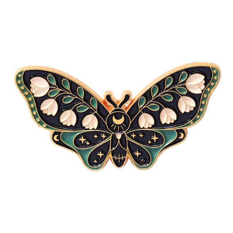 Exquisite Butterfly Brooch With Elegant Rose Flower And Insect Design For Fashionable Accessories