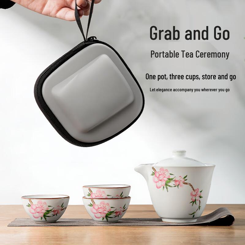 

Portable Ceramic & Glass Travel Tea Set