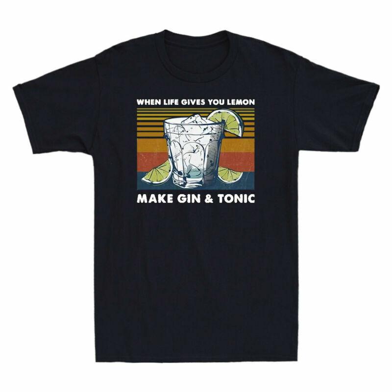 Gives And Life Tshirt Vintage Wine Tonic Cocktail When Unisexs Lemon Gin You Make S