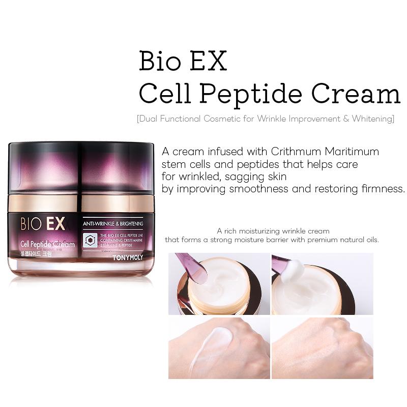Tonymoly Set Special Bio EX Cell cu Peptide 3 Piese (Toner 130ml + Emulsie 130ml + Cremă 60ml)