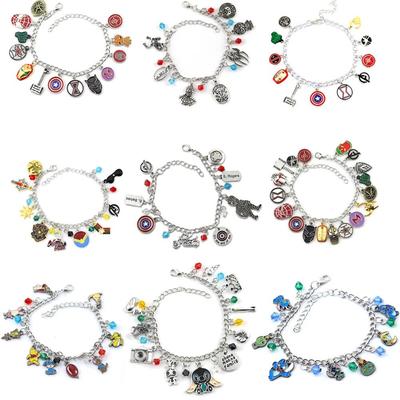Movie Bracelet Beauty and Beast Winnie the Pooh Bear The Little Mermaid Moana Stitch Charm Bracelet Gifts Accessori