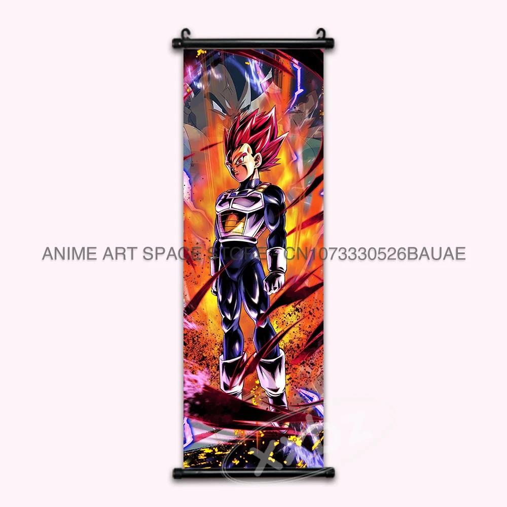 Dragon Ball Z Hanging Paintings Room Decorative Poster Hot Blooded Anime Saiyan Scrolls Picture Gotenks Vegeta Cartoon Wall Art