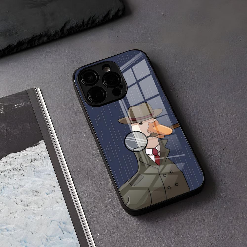 Funny D-DucK Goose Meme Phone Case For IPhone 17 Air 16 E Pro Max 15 14 13 Mini 12 Pro 11 Max Plus Black Glass Cover