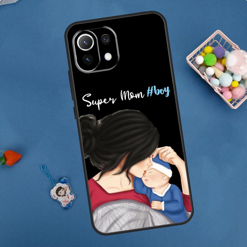 Super Dad Mom Baby Girl Twin Case For Xiaomi 11T 12T 13T 14T Pro 13 14 15 Ultra POCO X7 Pro X3 X5 X6 M6 F5 F6 Pro Cover