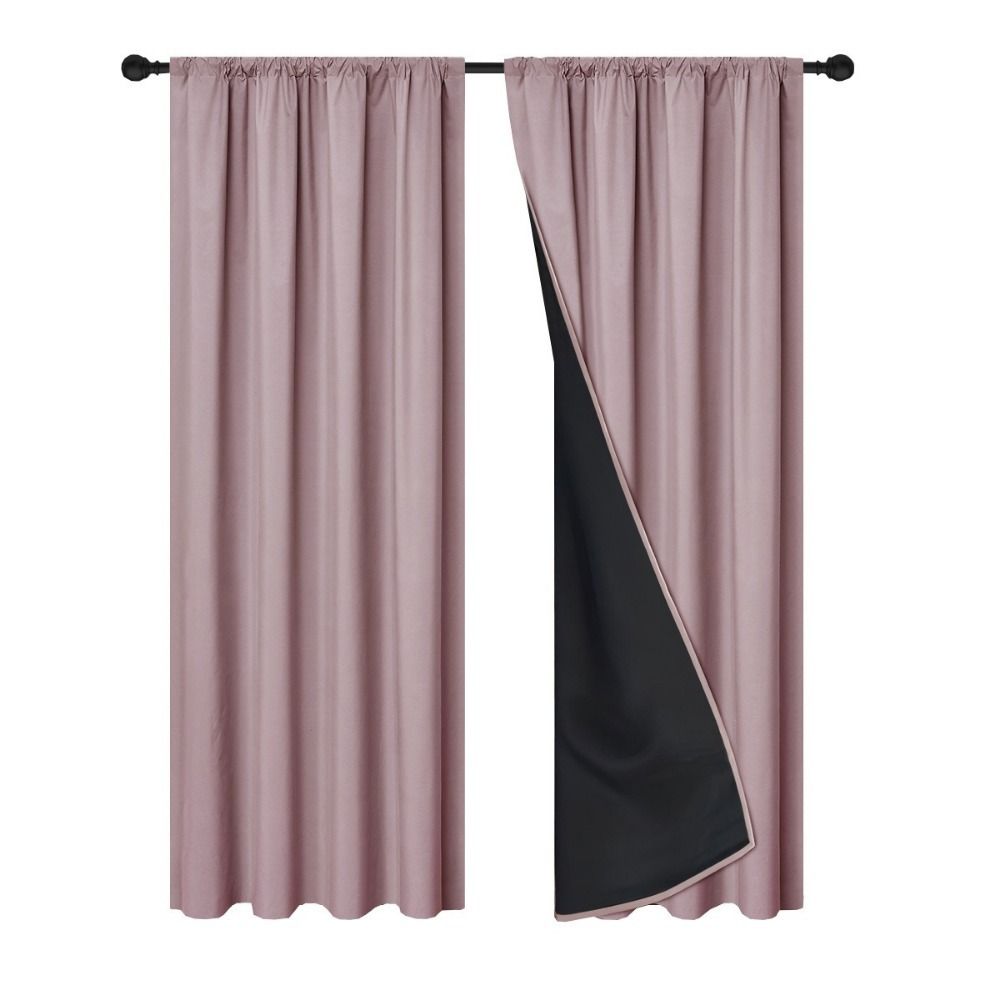 Sunshade Blackout Curtain with Rod Pocket Curtains for Bedroom Window Curtain Dining Room