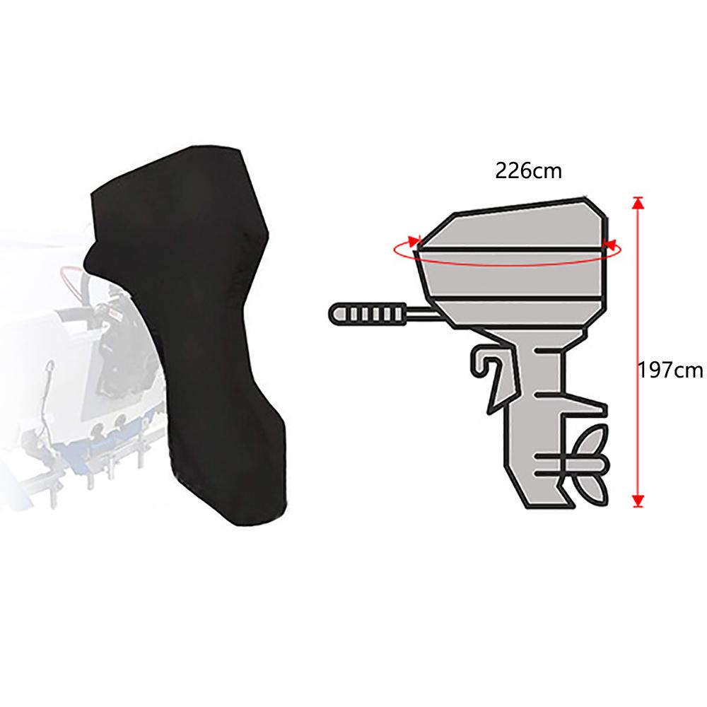 100-150HP Black Heavy Duty Boat Full Outboard Motor Engine Storage Cover Durable