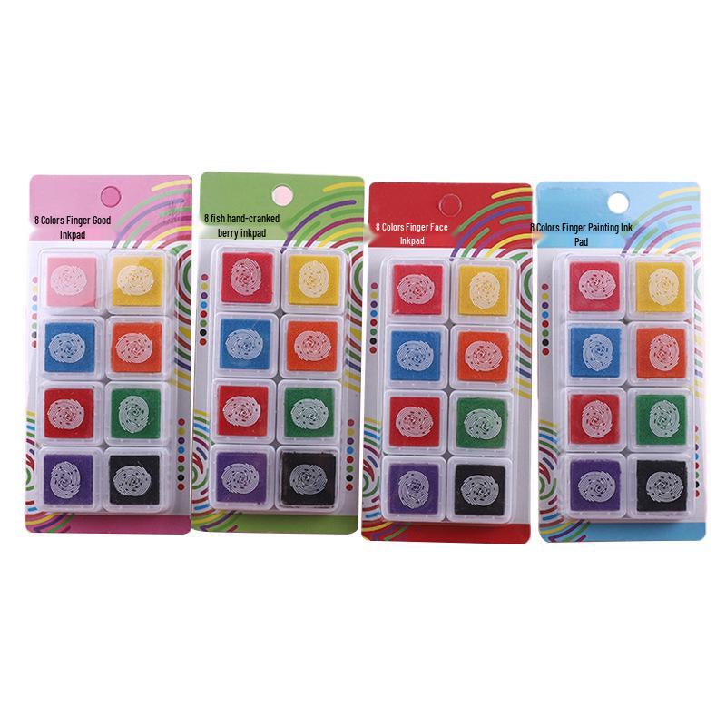 

Нові дитячі чорнильні подушечки для пальчикових фарб - DIY Портативні Квадратні, Доступні у 12 або 24 кольорах