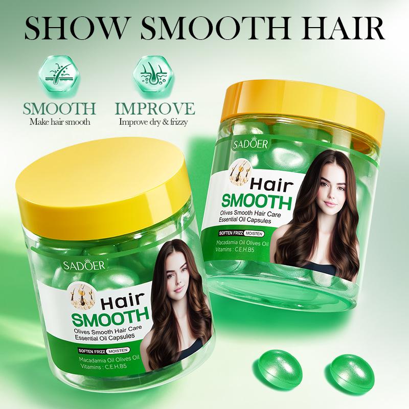 Olivenöl Glättende Haarpflege Ätherische Öl Kapseln, mit einem anhaltenden Duft und ohne Fettigkeit
