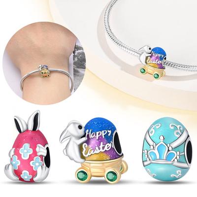 New Copper Colors Surprise Egg Charms Beads Fit Copper Colors Original Bracelets Diy Birthday Jewelry Gift