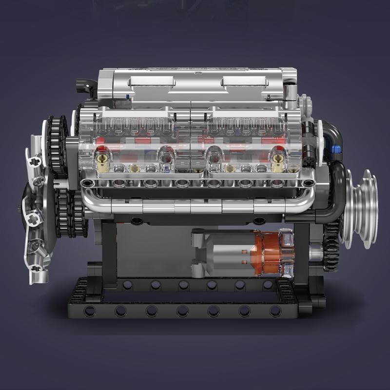 Mould King 10088 The V8 Engine Building Block Assembly Technical Car Brick Set Educational Car Engine Toys Kids Christmas Gift