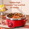 220V 7L Household Multifunctional Electric Hot Pot & Stainless Steel Inner,split Type Cooking Machine - Steamer Choose Available