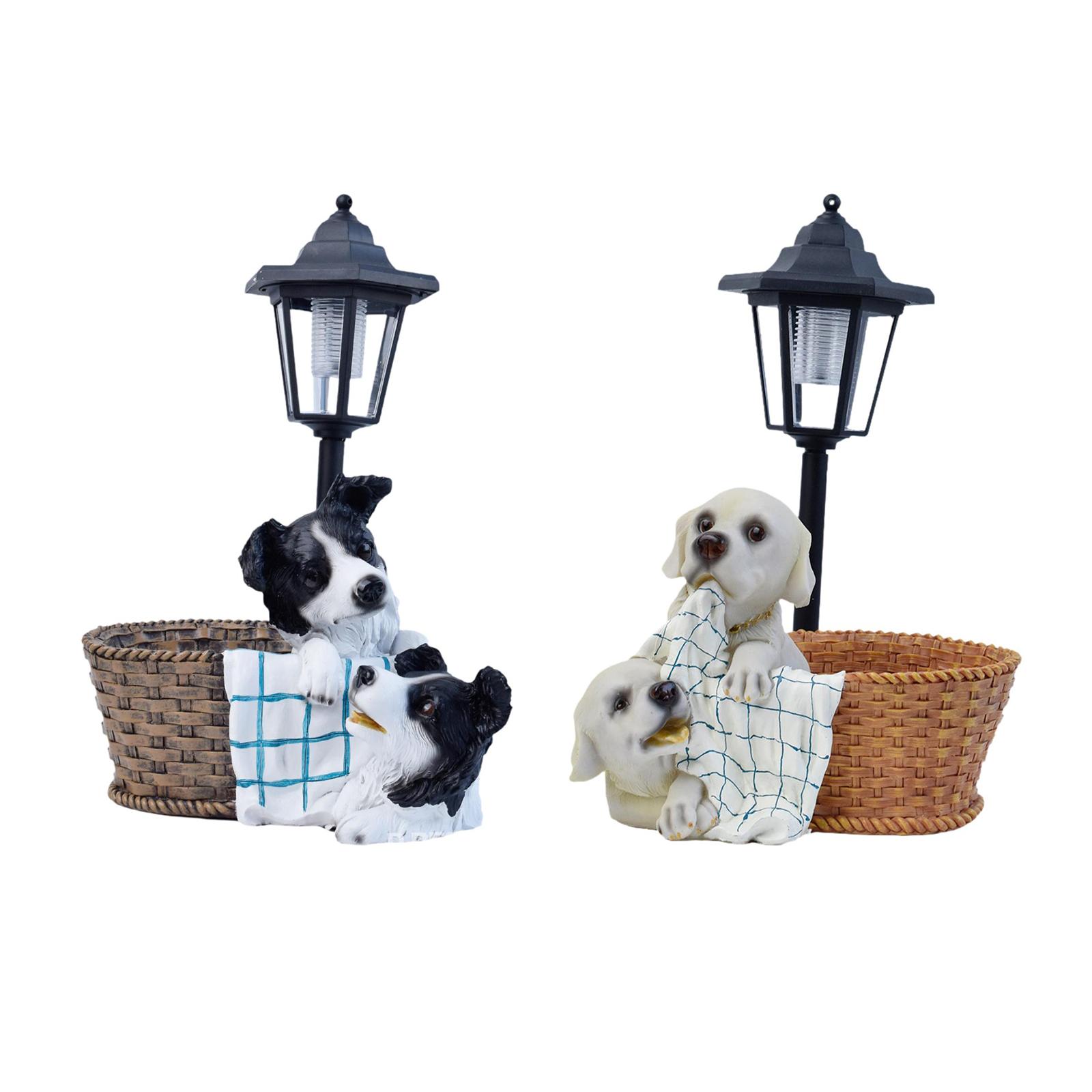 

Solar Light for Outside Resin Statue Sculpture Scene Layout Cartoon Decorative чорний