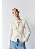 Women's Spring/Summer 2025 Casual Textured Belted Blazer - European & American Style