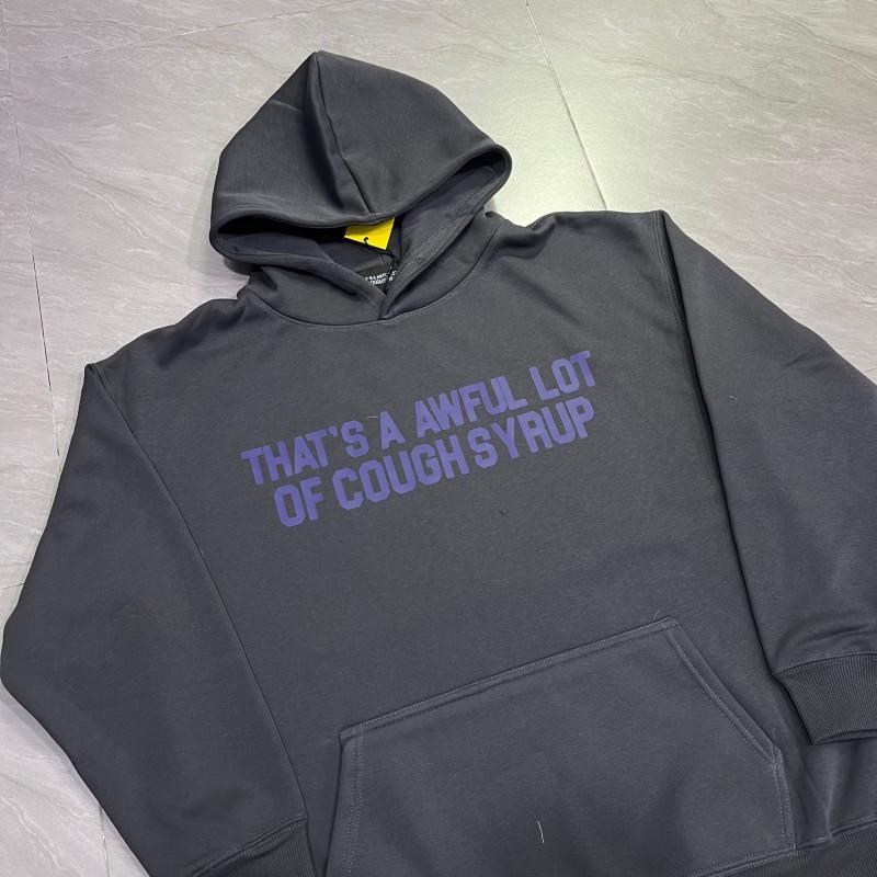American Style Fleece Hooded Sweatshirt Young Men Letter Print Daily Wear