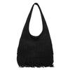 Vintage Matte Fringe Tote Bag Soft PU Shoulder Large Capacity Casual Work Commuter