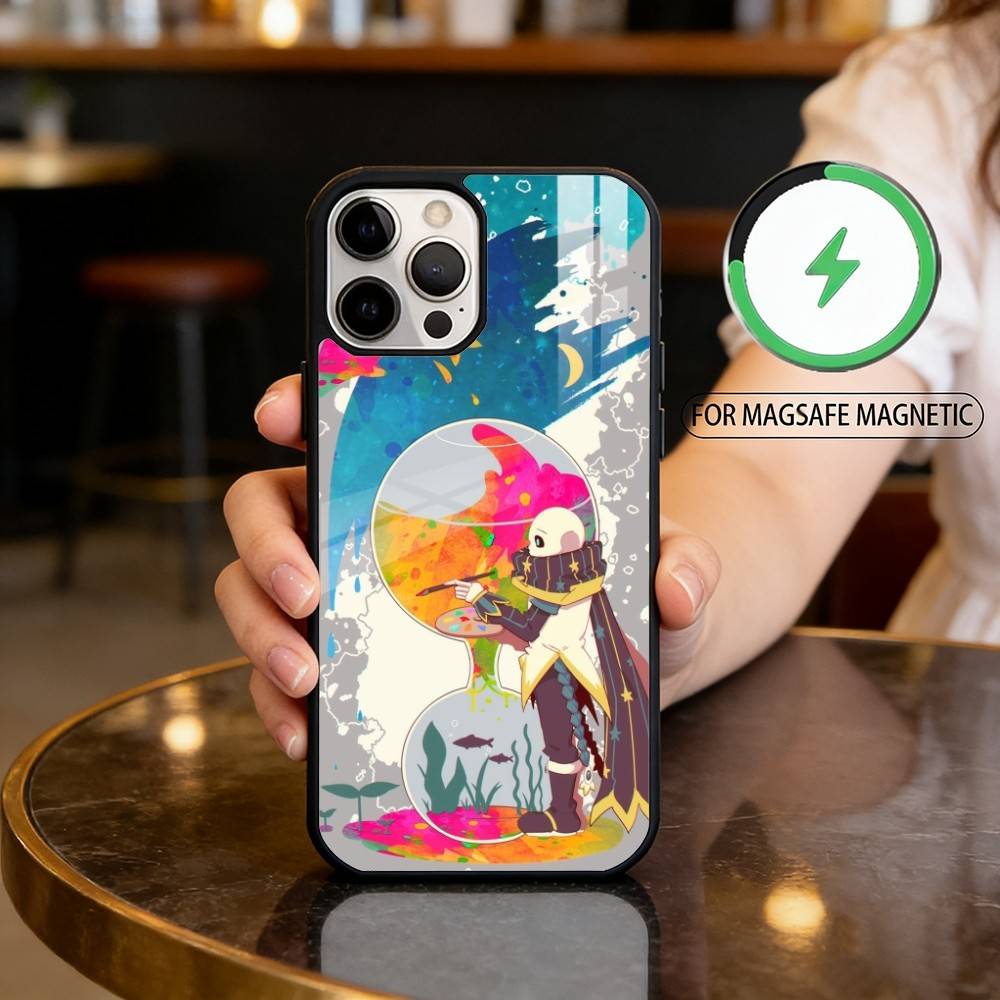 

U-Undertale S-Sans-NS Magnetic For Magsafe Wireless Charging Phone Case For iPhone17,16,15,14,13,12,11 Plus,Pro Max iPhone11