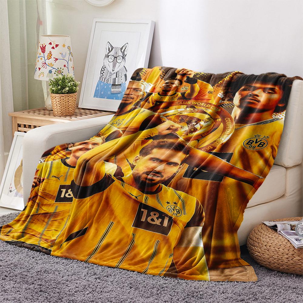 Borussia Dortmund Print FlAannel Blanket, High quality Comfortable for All Seasons, Home Decor, Warmth and Comfort