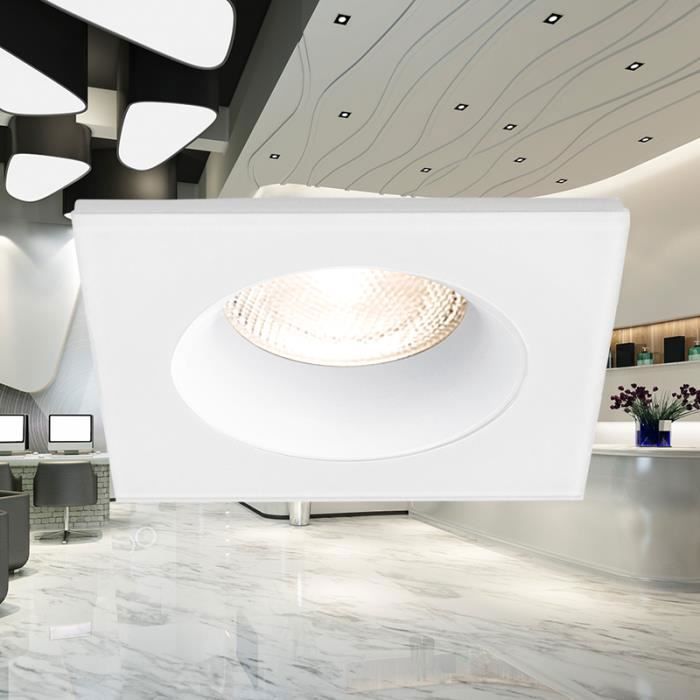 White Square Recessed Spotlight Holder IP54