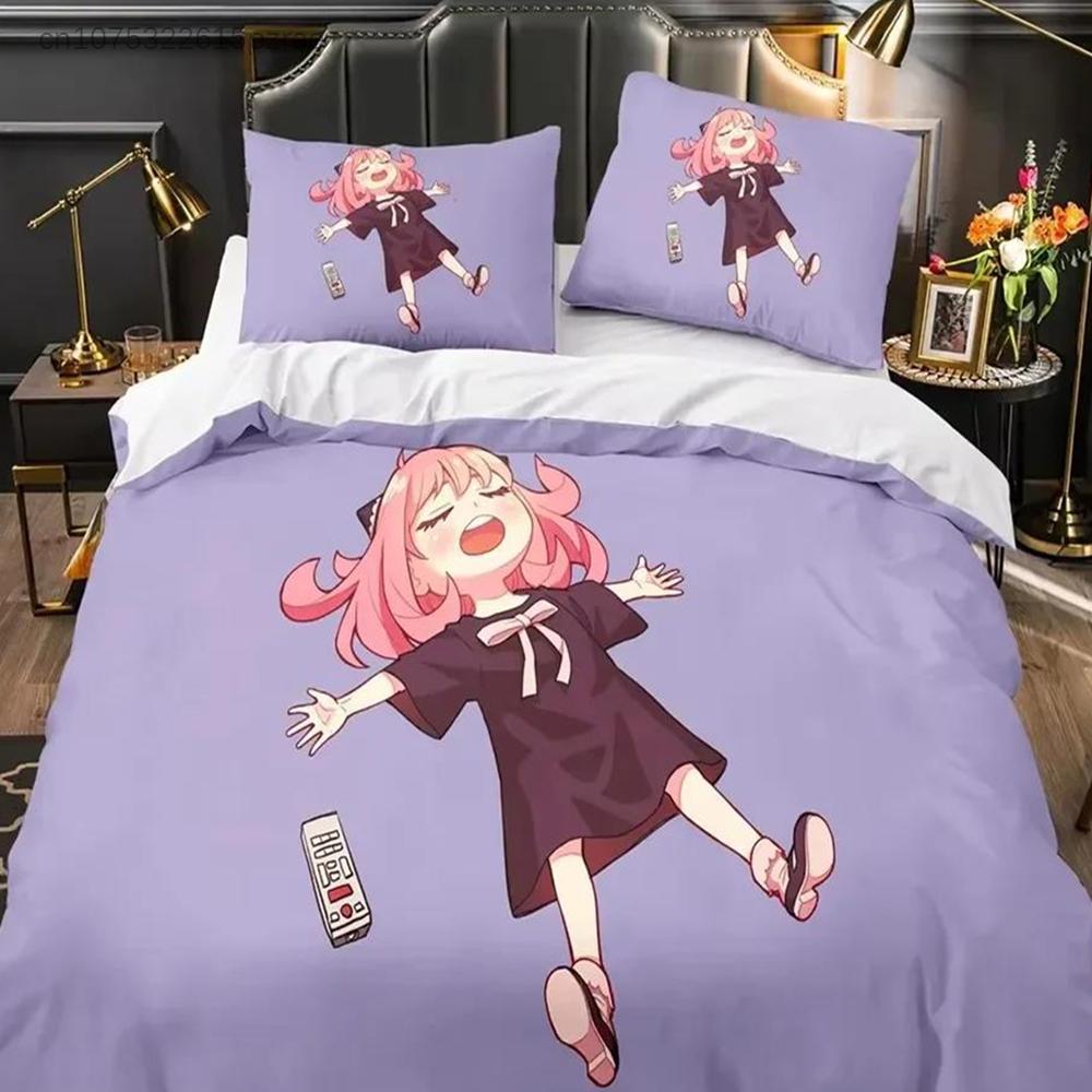 3D Print Anime SPY×FAMILY Anya Forger 3D Duvet Cover Bedding Set Comforter Linen Pillowcases Home Decor Single Double King Queen