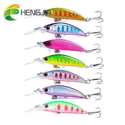 HENGJIA 1ks Wobler Minnow Rybářská nástraha Potápivá nástraha Bionická Okoun Pstruh Umělá nástraha 7cm/6g