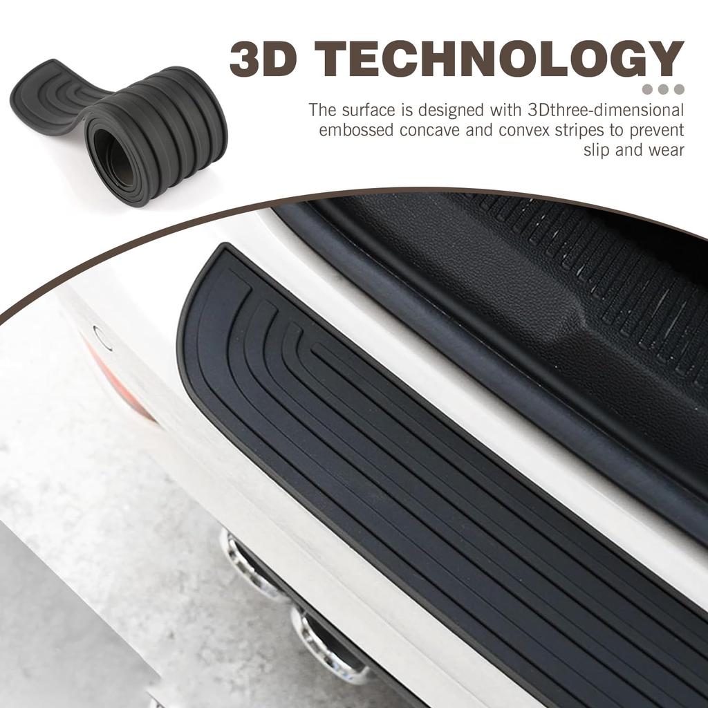 1 PC Car Rear Bumper Protector Anti-Scratch Abrasion Rubber Protection Strip for Trunk Door Entry Sill Guard For Bumper Protect Interior Mirrors 6