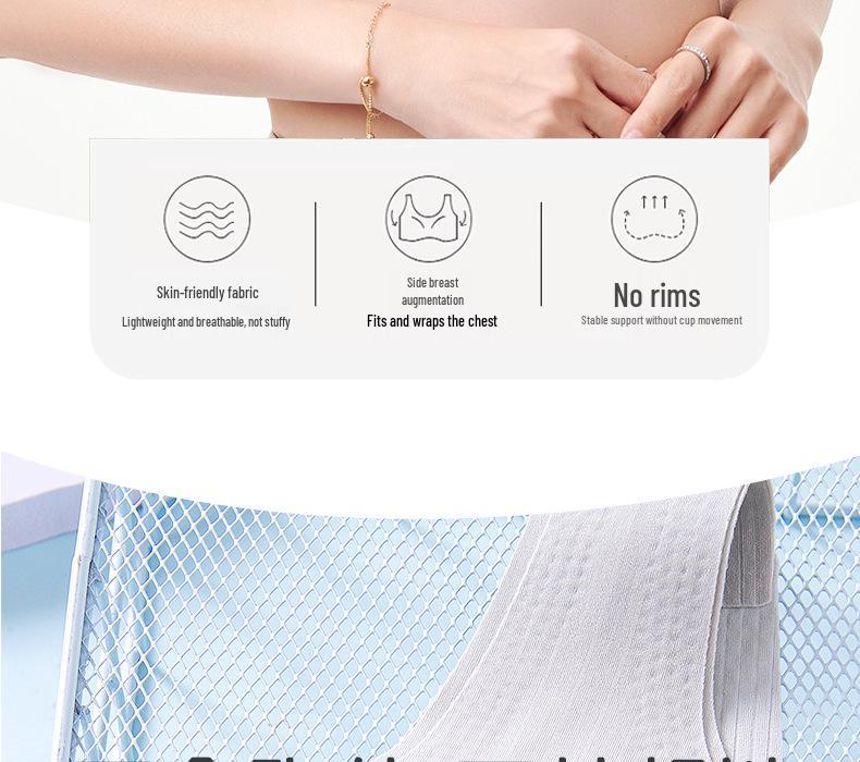 Mom's Push-Up Seamless Front Closure Bra - Wire-Free, Anti-Sag, Vest Style for Middle-Aged Women