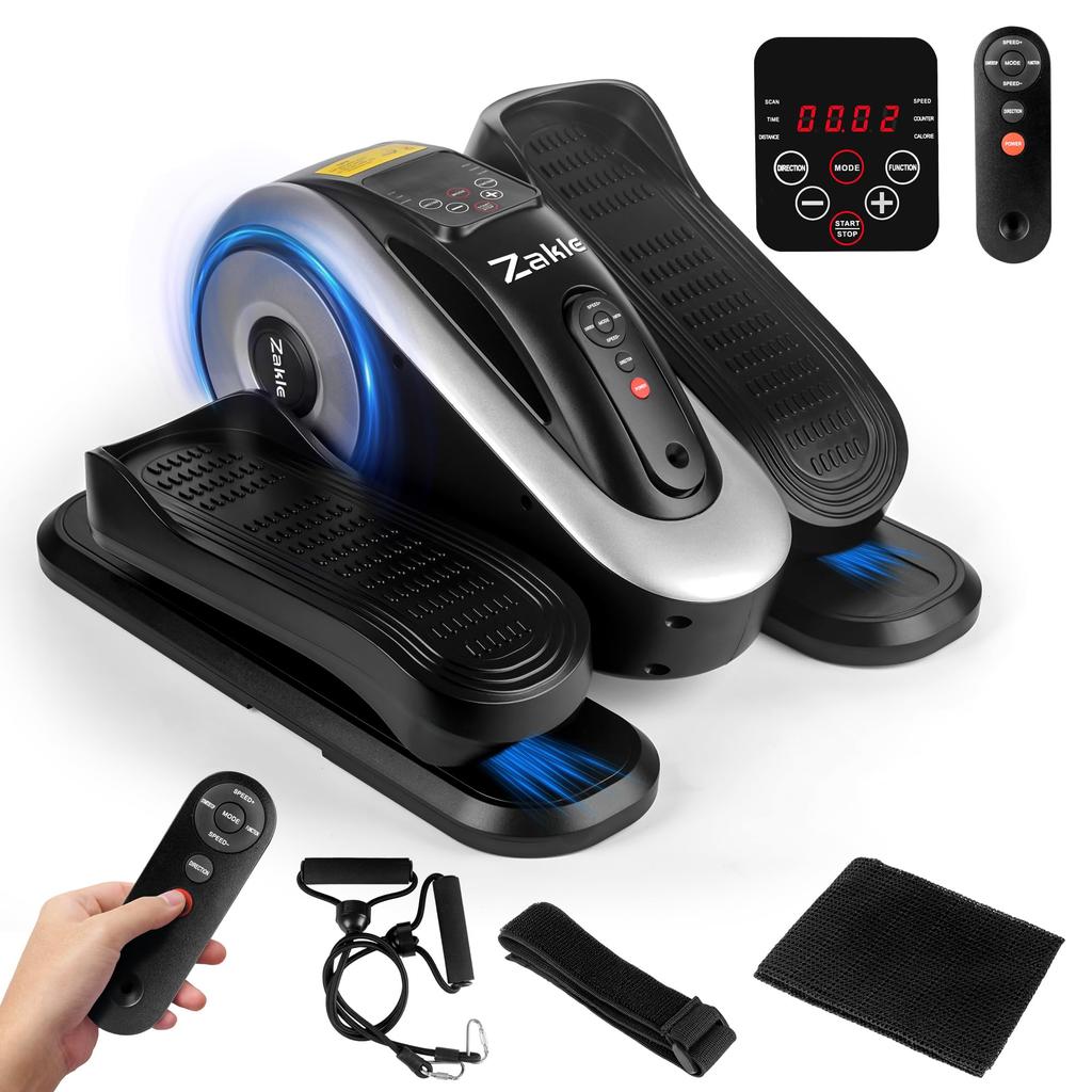 Zakle Elliptical Machine for Electric Elliptical Leg Exerciser with Remote Control 12 Portable Seat Pedal Exerciser as Seen on for Home Office