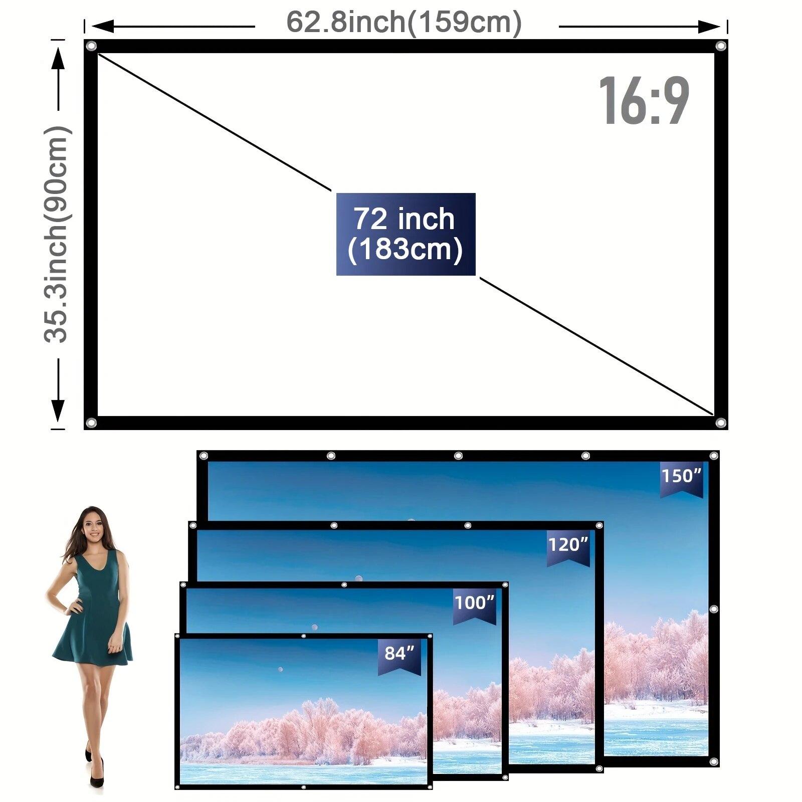 

Mini Home Theater Projector, 180°Flexible Projection Angle 1080P Native USB Supports Smartphone Screen Sharing Suitable for Home
