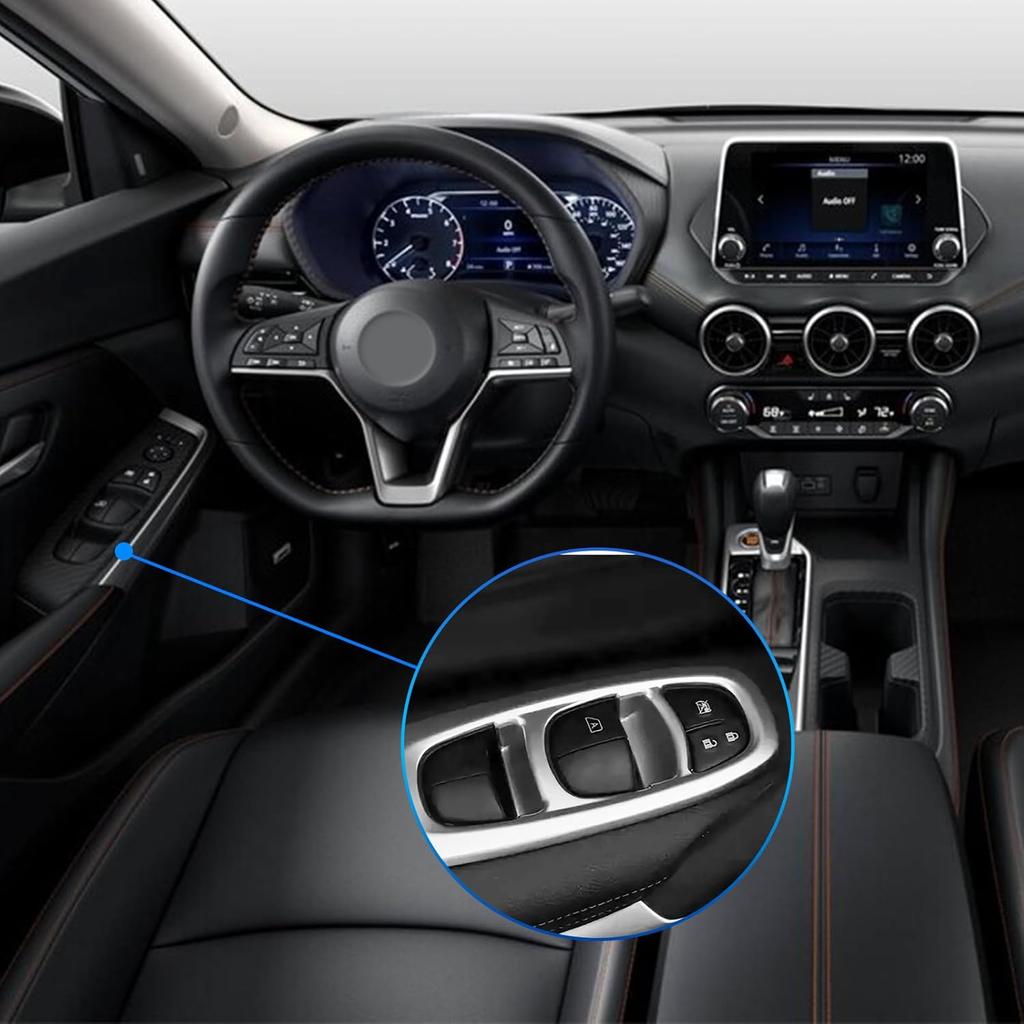 Power Window Switch Driver Left Front Compatible for Nissan Sentra 2020-2023, Replaces OE 25401-6LA0A - ABS Window Control Master Switch Direct Fit