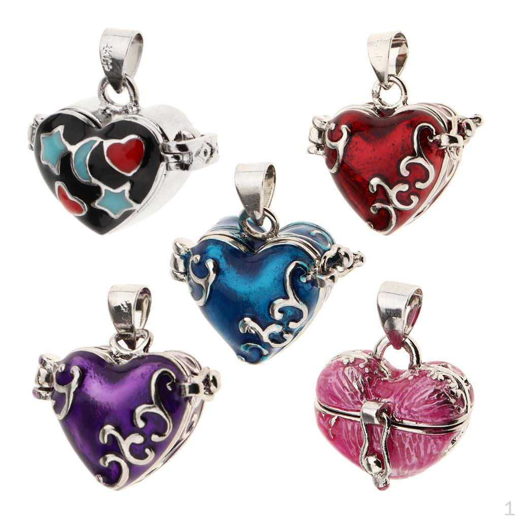 

5 шт. Эмалированный цветок Мими Бокс Открывающийся Кремационный сувенирный урна Мемориальная подвеска Ювелирное изделие