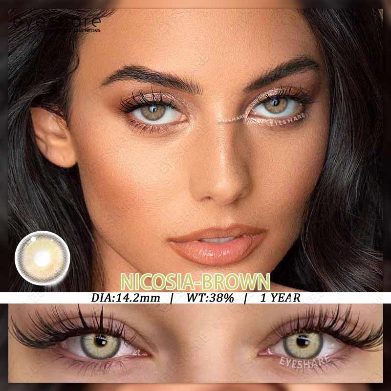 

EYESHARE Кольорові контактні лінзи Фіолетові Модні Нового стилю Контактні лінзи Сірі Натуральні Зручні Кольорові лінзи Рожевий Макіяж Кольорові лінзи 1 Пара