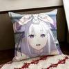 RReZero anime Cushion Cover Reversible Soft Durable Pillow Cover Home  Car MultiScene Use for Daily Comfort