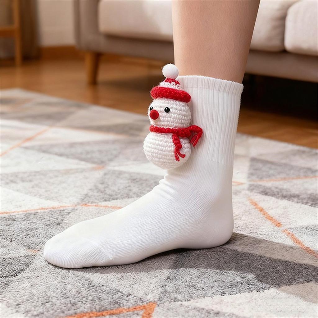 Socks Men's And Women's Long Cotton Socks Christmas Knitted Floor Socks Warm Socks