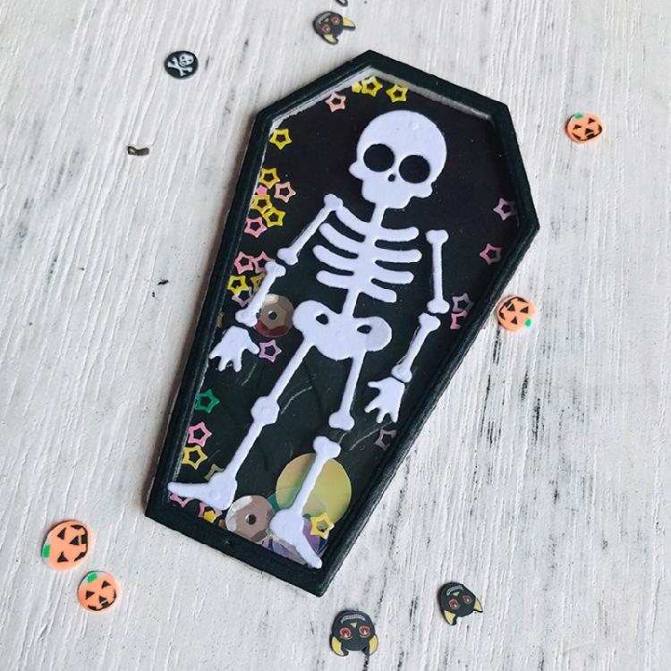Halloween Skull Coffin Metal Cutting Dies DIY Embossing Scrapbooking Photo