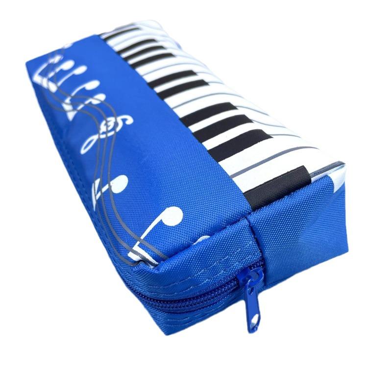 Music Notes Piano Keyboard Pencil for Case Large Capacity Pen Bags Stationery Office School Student Gifts Back To School