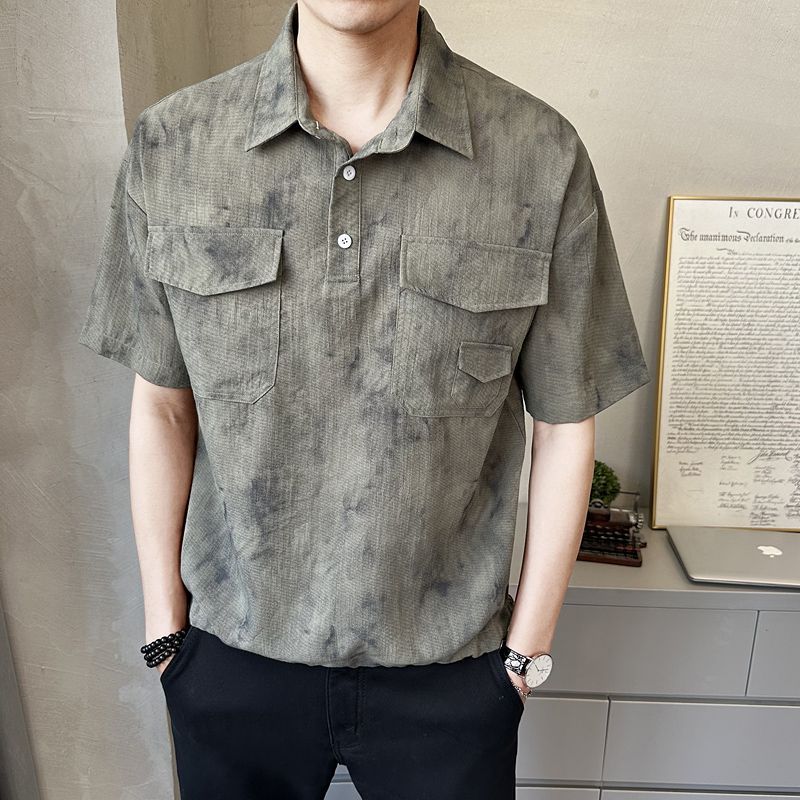 New Short Sleeved Men's Shirt Summer Fashion Trendy Brand Half Sleeved Thin Loose Casual Trendy Shirt
