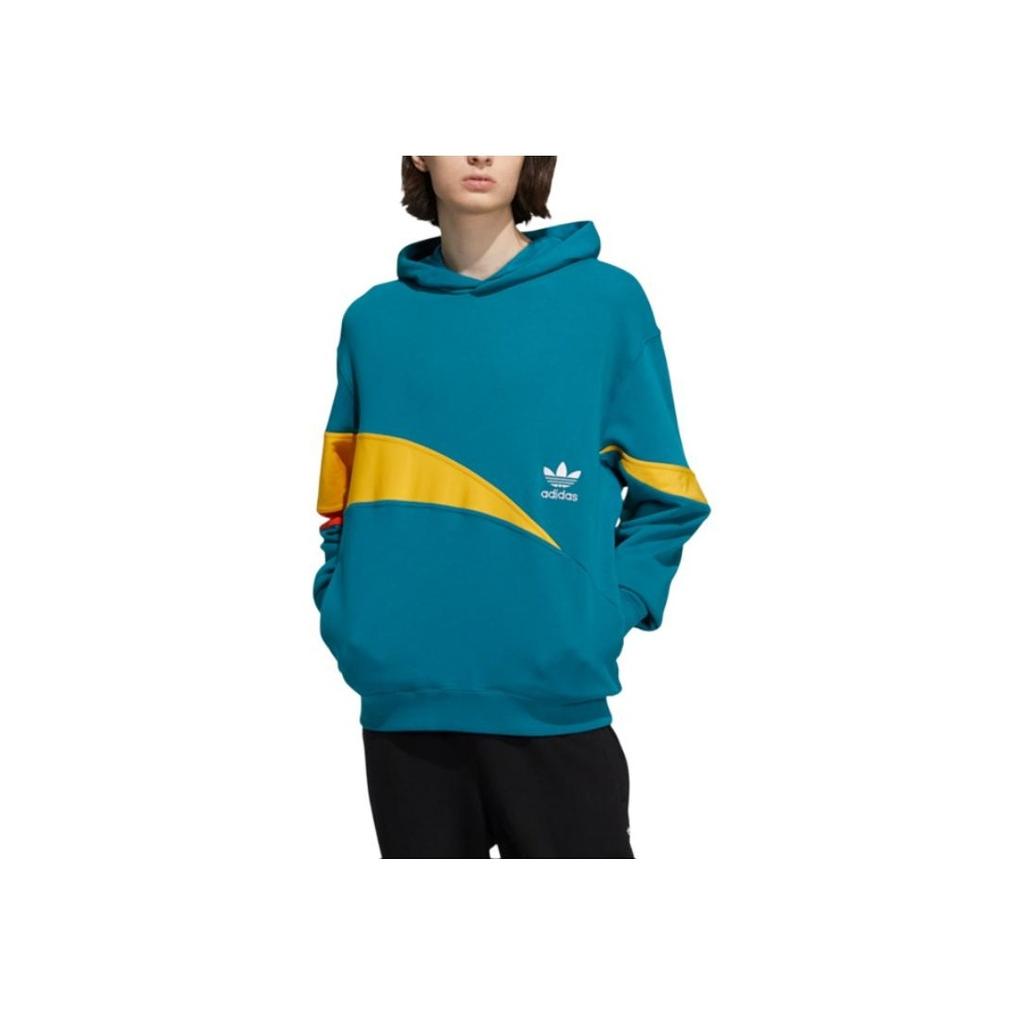 Adidas Originals Sweat Hoodie Soft Comfortable Long Sleeve Sweatshirt Unisex Hoodies Coral-Blue H46696