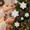 5/10pcs/Pack 8/20cm White Snowflakes Foam Window Decorations  For Christmas Party Decor