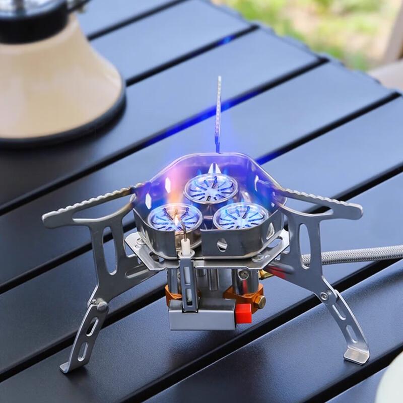 Youqi Triple-Head Portable Windproof Camping Gas Stove