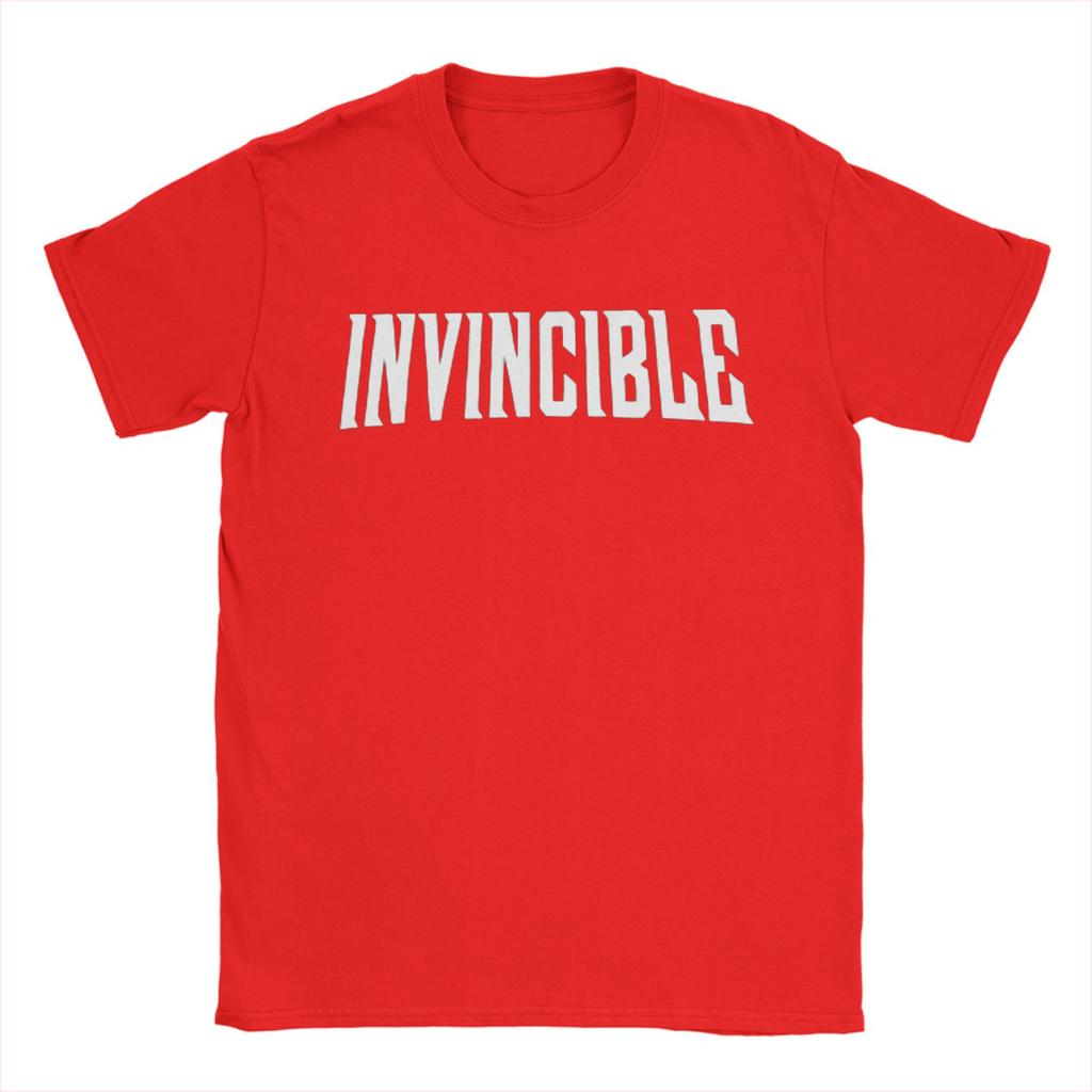 Men T-Shirt Invincible Comic Logo Unique Cotton Tee Shirt Short Sleeve  T Shirt O Neck Tops Graphic Printed
