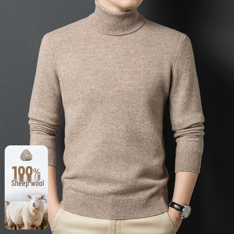 Men's 100% Pure Wool Turtleneck Sweater
