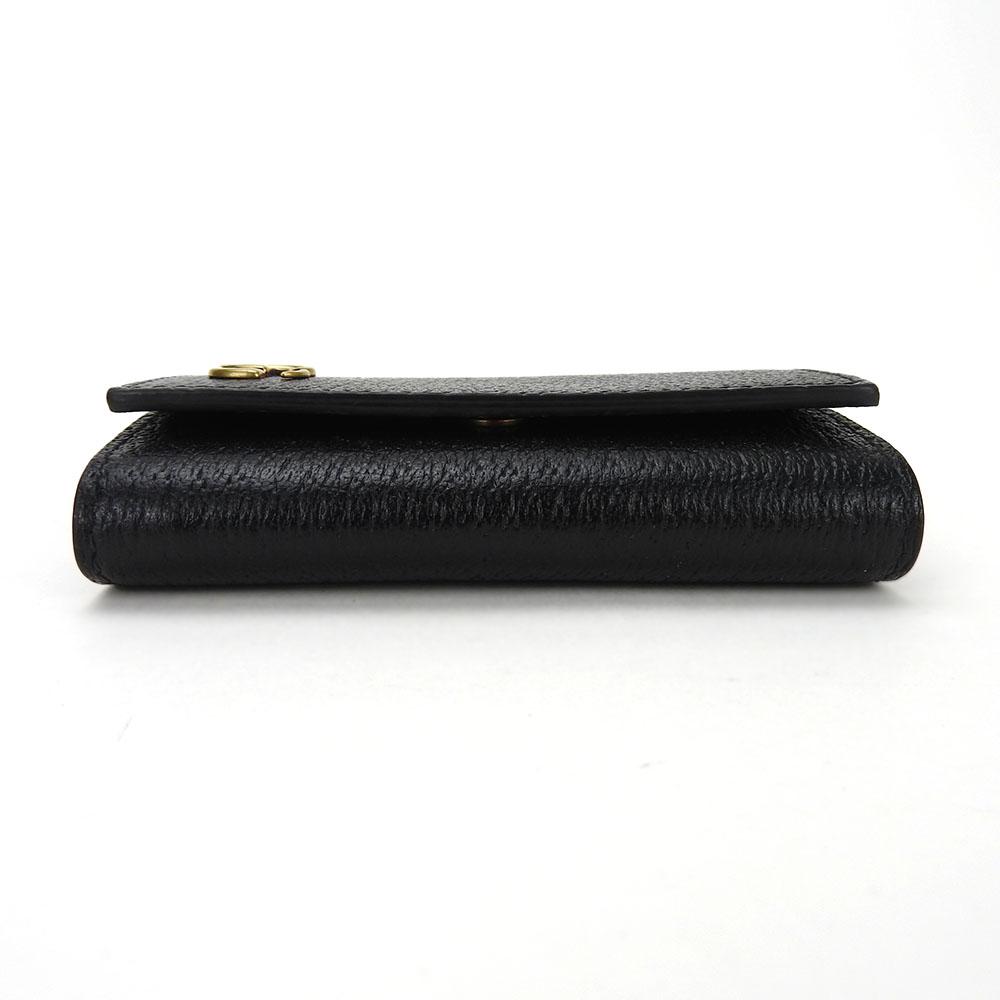 Used GUCCI Key holder  435305 GG Marmont leather black black six hooks