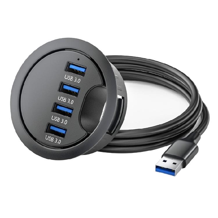 

USB 3.0 Hub Memory Card Reader USB Desk Grommet Splitter Dock Station Card Reader for Desktop PC Laptops Accessories